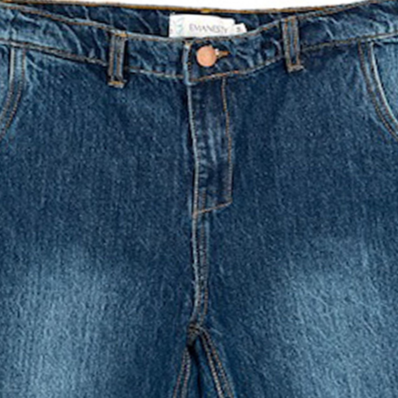 Girls Adjustable Waist Wide Leg Blue Jeans - Modest Denimwear for Teens & Tweens