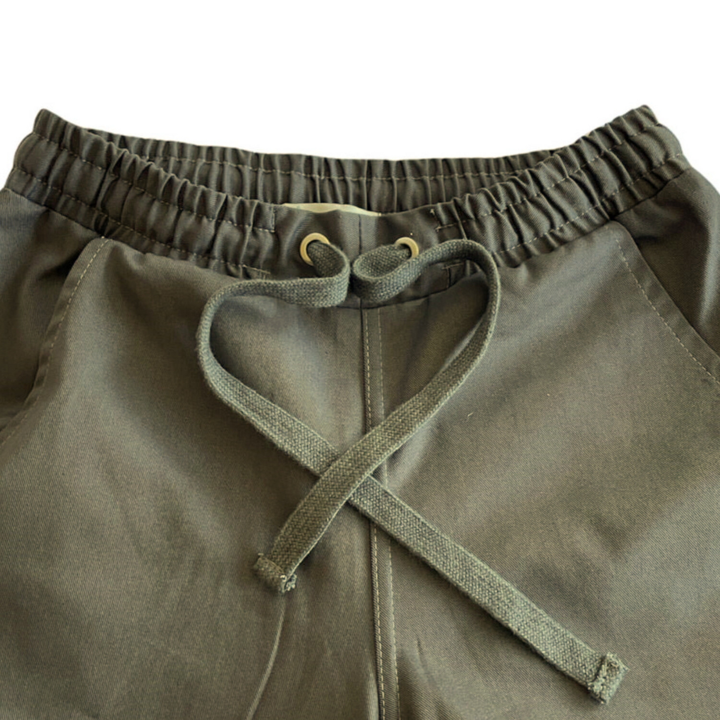 Junior Girls Wide Leg Steel Grey Cotton Cargo Pants w/ Pockets - Modest Streetwear for Teens & Tweens