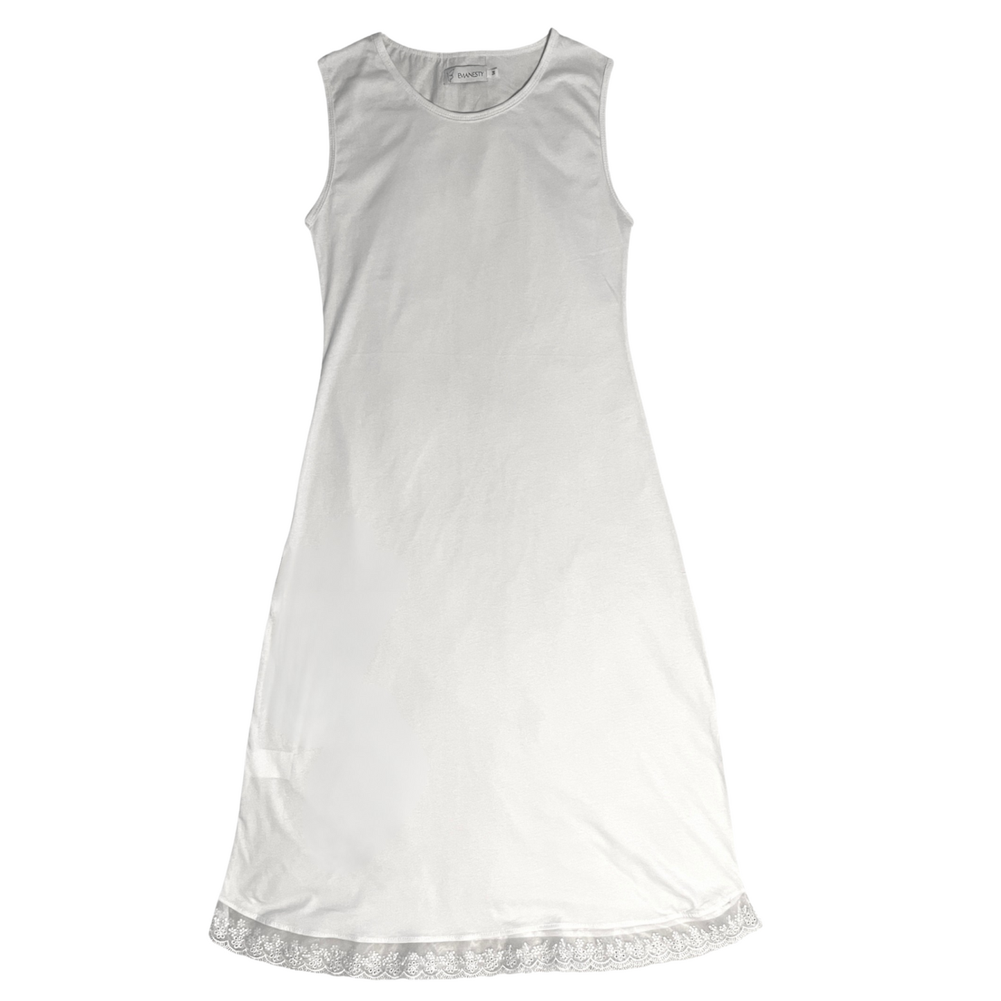 Girls 100% Cotton Jersey White Maxi Slip - Designed just for Teens & Tweens