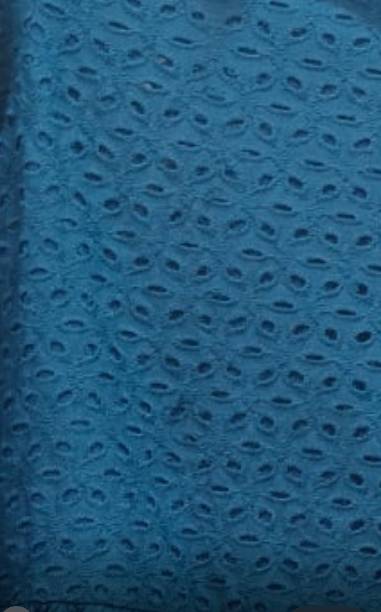 Girl's Teal Long Sleeve Cotton Eyelet Maxi Dress - Fully Lined - Modest Formalwear for Teens & Tweens