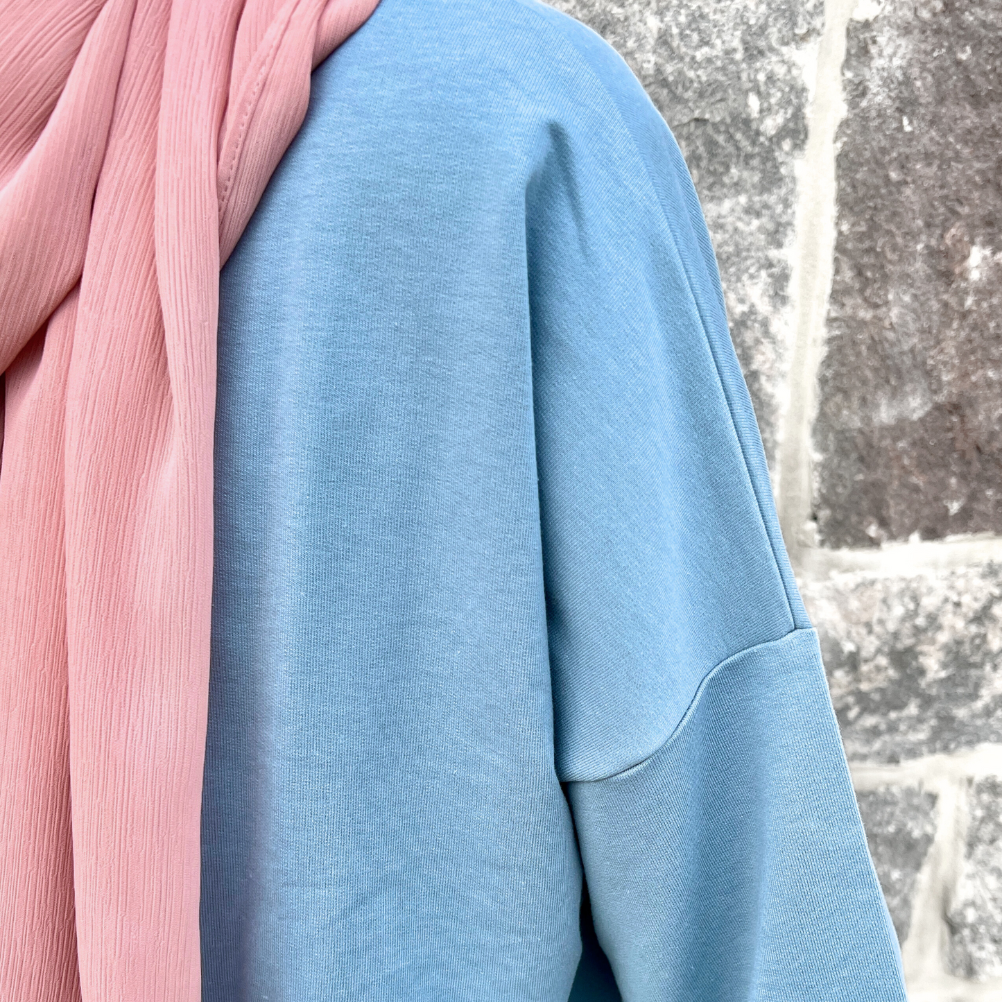 Girls Trendy Light Blue Long Sleeve Tunic - Modest Casualwear for Teens & Tweens