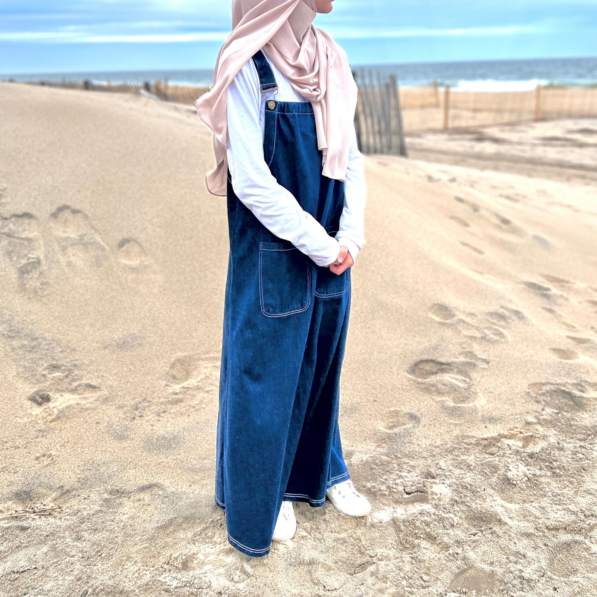 Girls Denim Overall Jumper Maxi Dress - Classic & Modest Styling for Tween & Teens 14 Girls Denim Overall Jumper Maxi Dress - Classic & Modest Styling for Tween & Teens 14