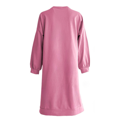 Girls Trendy Mauve Pink Long Sleeve Tunic - Modest Casualwear for Teens & Tweens